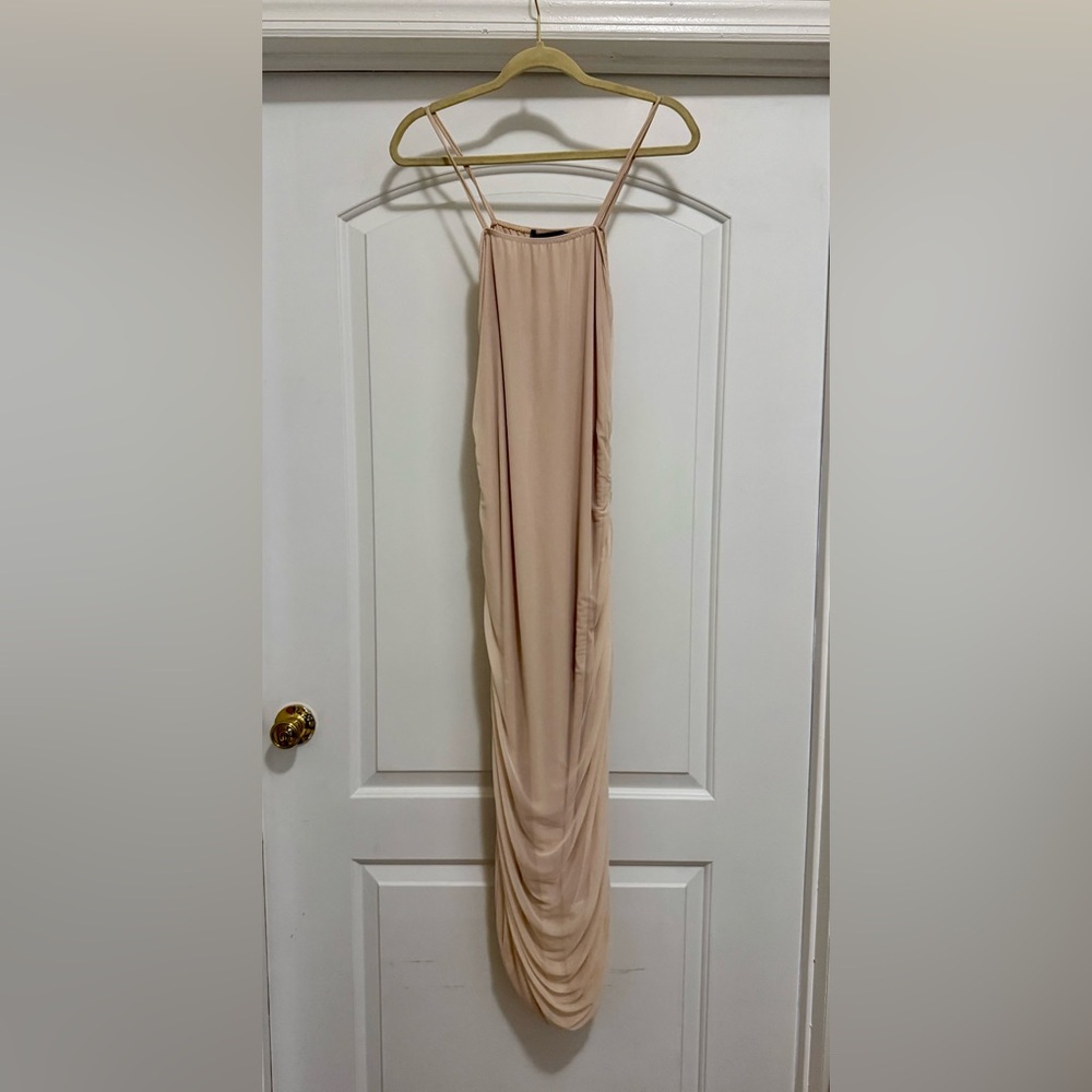 Blush Draped Midi Dress NWT